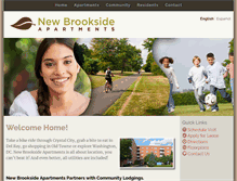 Tablet Screenshot of newbrooksideapts.com